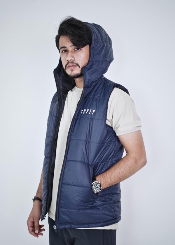 Men's Blue Parachute Sleeveless Jacket – 1 Pc