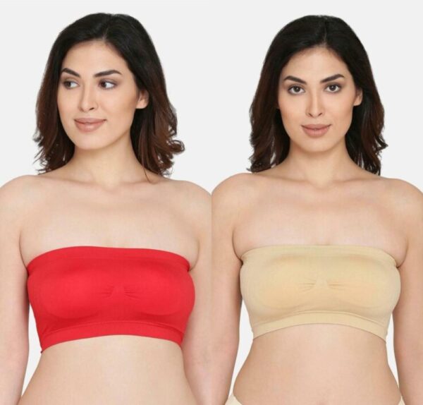 Women's Nylon Strapless Bra - Pack of 2