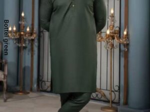1 Pc Men’s Stitched Wash And Wear Plain Suit