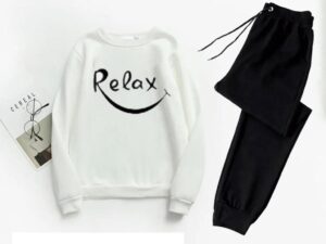 Women's Printed Track Suit - 2 Pcs (Sweatshirt & Trouser) - Stylish Polyester Set