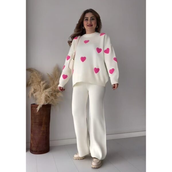 Stylish Printed Fleece Sweatshirt Tracksuit - 2 Pcs
