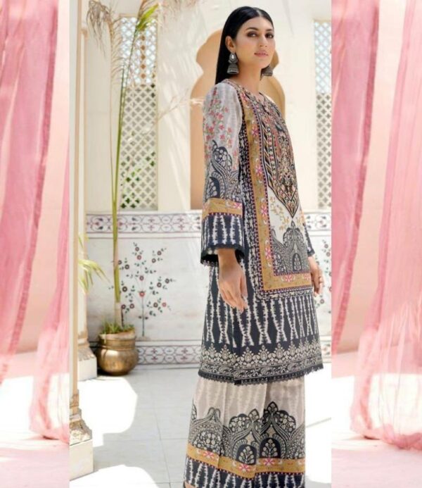  2 Pcs Women's Unstitched Dhanak Printed Suit